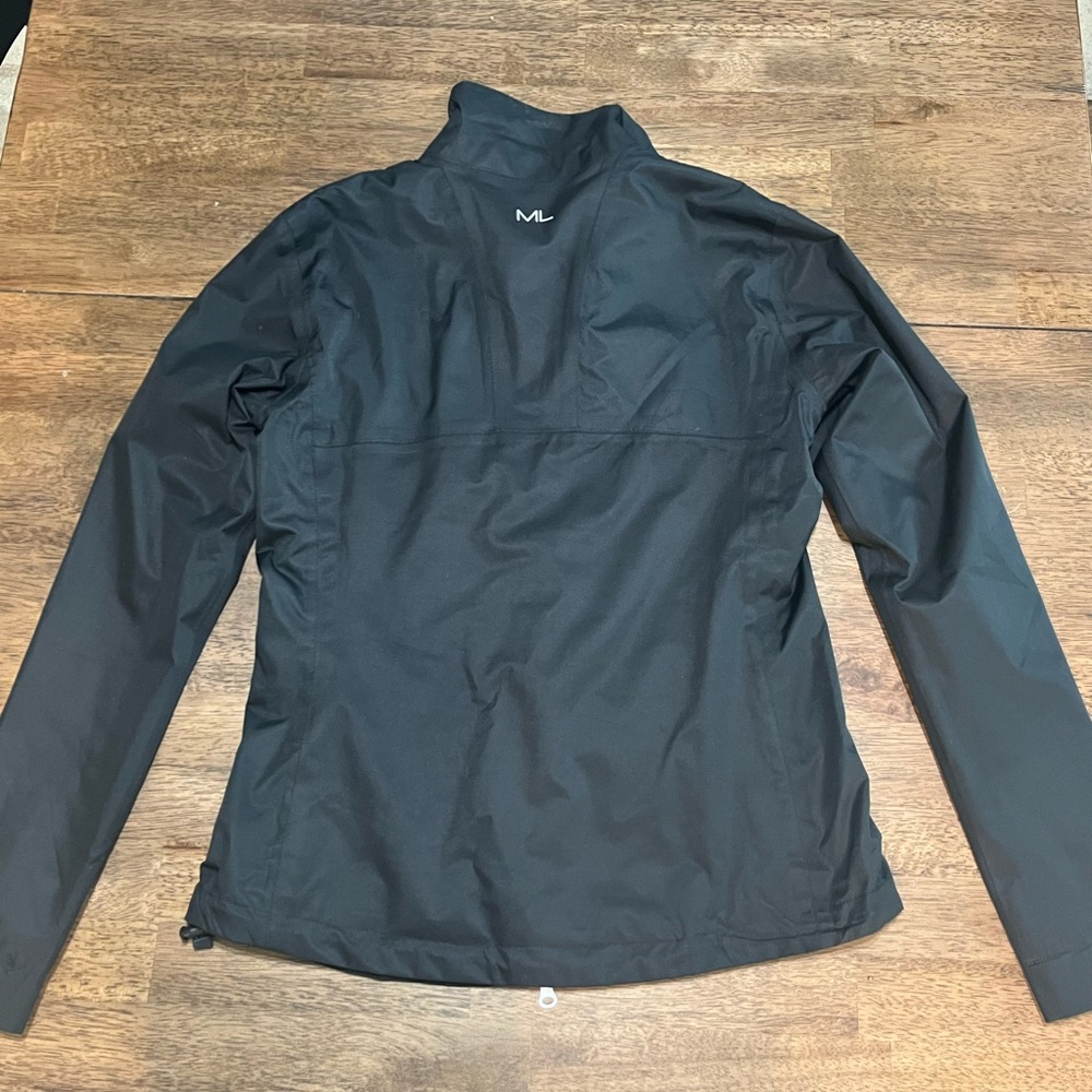 Maggie Lane Black Zip Up Athletic Golf Windbreak Jacket - Picture 2 of 6